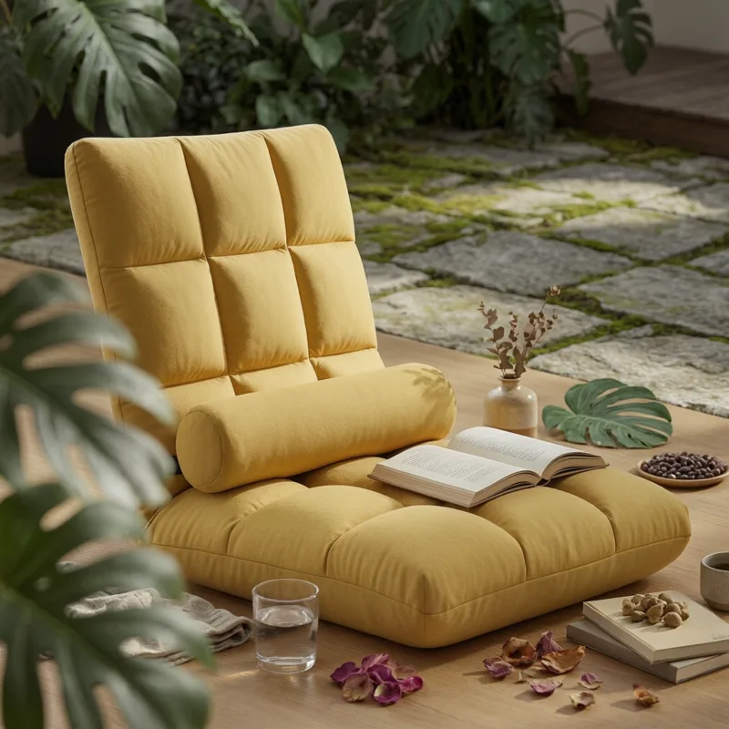 Office Furniture Home - เก้าอี้พักผ่อนแบบมีเบาะรองนั่ง ปรับระดับได้ ดีไซน์แบบเย็บติดกัน ตกแต่งด้วยผ้าบุอย่างสวยงาม เหมาะสำหรับใช้ในบ้าน
