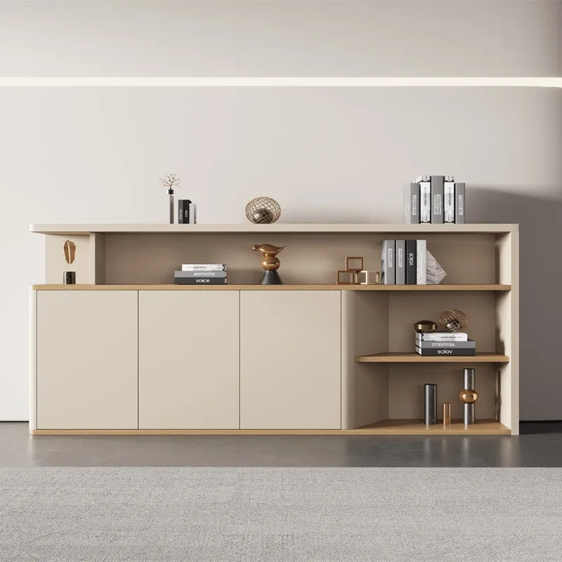 Office Furniture Filing Cabinets - ตู้เก็บของสำนักงานไม้สไตล์โมเดิร์น ปี 2026 พร้อมชั้นวางเอกสารและชั้นวางของอเนกประสงค์สำหรับห้องประชุมและห้องนั่งเล่น