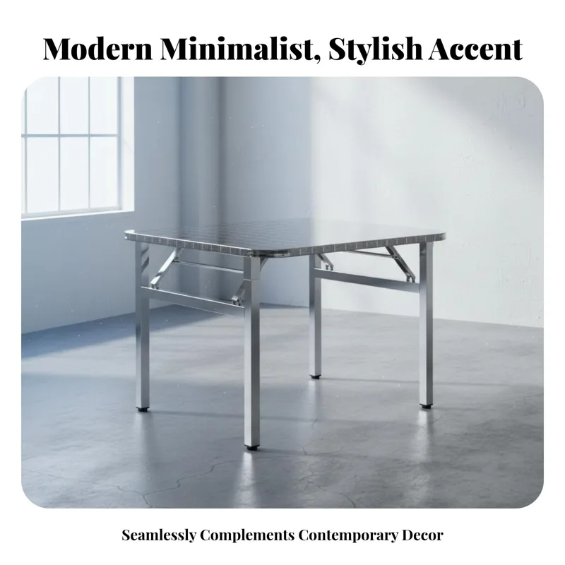 Office Furniture Home - โต๊ะพับรูปสี่เหลี่ยมผืนผ้า ดีไซน์พับได้ เฟอร์นิเจอร์สำหรับรับประทานอาหาร ติดตั้งพร้อมใช้งาน แข็งแรง ทนทาน