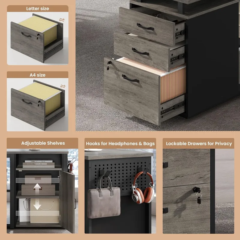 โต๊ะทำงานผู้บริหารขนาด 78 นิ้ว - Office Furniture Filing Cabinets บทวิจารณ์และราคา