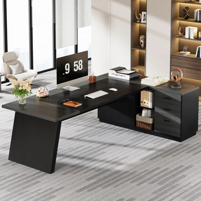 โต๊ะทำงานผู้บริหารรูปตัว L ขนา - Office Furniture Filing Cabinets บทวิจารณ์และราคา