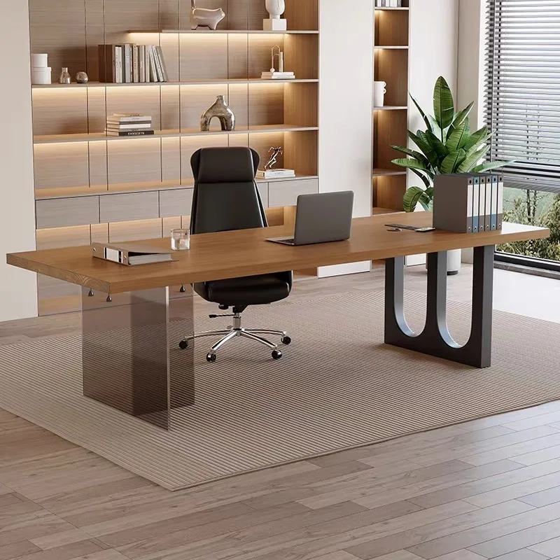 โต๊ะทำงานไม้ลอยน้ำอะคริลิกสไตล - Office Furniture Home บทวิจารณ์และราคา
